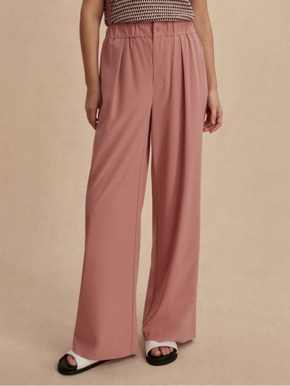 Varley Kayson Wide Leg Pants- Ash Rose